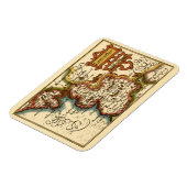 ランカシャー郡イングランド古古古美術家の地図 マグネット (左側)