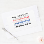 ランカシャー・ヘーラー 長方形シール (封筒)