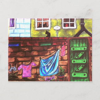 ランカシャー 裏庭 ポストカード