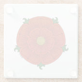 ランカスターのレッドローズ ガラスコースター (裏面)