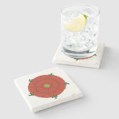 ランカスターのレッドローズ ストーンコースター (横)