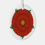 ランカスターのレッドローズ セラミックオーナメント (右)