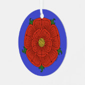 ランカスターのレッドローズ メタルオーナメント (正面左)