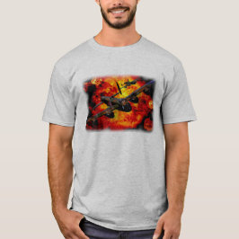 ランカスターの爆撃機の爆撃操業 Tシャツ