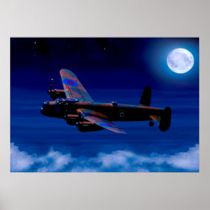 ランカスターの爆撃機夜飛行 ポスター