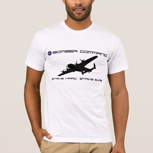 ランカスターの爆撃機-爆撃機命令 Tシャツ (正面)