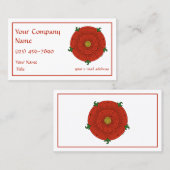 ランカスターの赤いバラ 名刺 (正面/裏面)