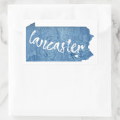 ランカスターペンシルバニア木目 長方形シール (バッグ)