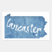 ランカスターペンシルバニア木目 長方形シール (正面)