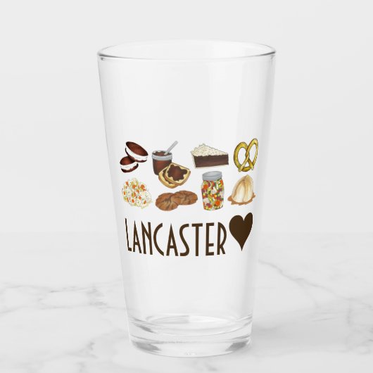 ランカスターペンシルバニアPAオランダフードアミッシュカントリー タンブラーグラス (正面)