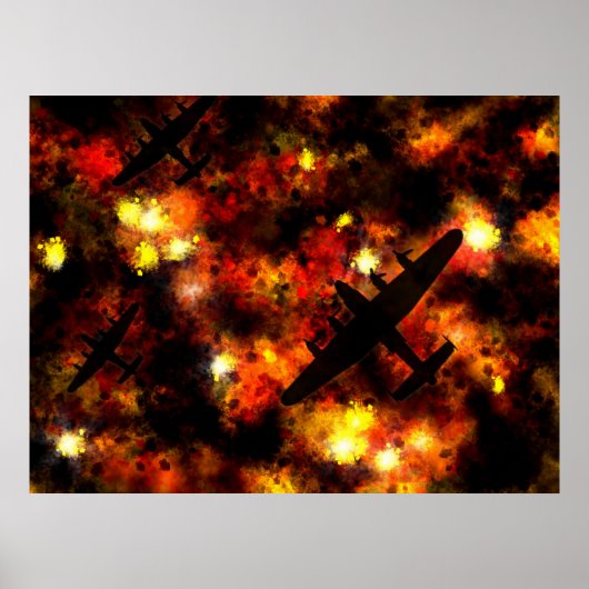 ランカスター爆撃機夜襲 ポスター (正面)