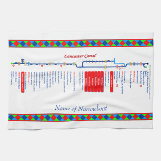 ランカスター運河のイギリスの内国水路ルートの赤 キッチンタオル