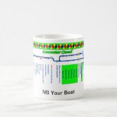 ランカスター運河のルートマップ マグカップ (中央)