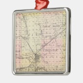 ランカスター郡、ネブラスカ メタルオーナメント (左)