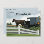 ランカスター・ペンシルバニア州アミッシュ・カントリー ポストカード (正面/裏面)