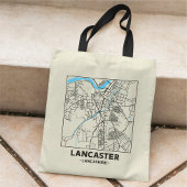 ランカスター、ランカシャー市地図トートバッグ トートバッグ