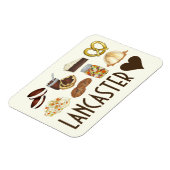 ランカスター， PAペンシルバニアオランダアミッシュフーズ マグネット (左側)