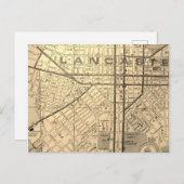 ランカスター、PAヴィンテージマップ ポストカード (正面/裏面)