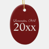 ランカスターPAオランダアミッシュ食品缶詰チョー セラミックオーナメント (裏面)