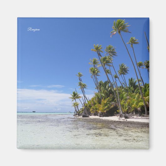 ランギロアのヤシの木 マグネット (正面)