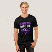 🟣 ランクアップ・ライズアップ・ゲーミング上級者 🎮 トライブレンドTシャツ (正面全面)