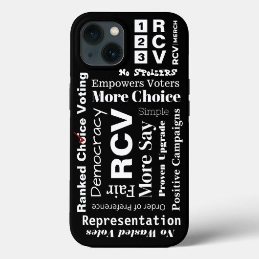 ランクチョイス投票ワード大文字と小文字を区別するタフ Case-Mate iPhoneケース (裏面)