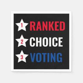 ランクチョイス投票RCVパーティーナプキン スタンダードカクテルナプキン