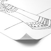 ランクルスフローラブーケイラストレーションアートプリント ポスター (角)