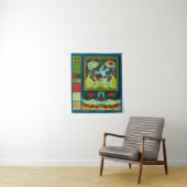 ランク中国のバッジとモティフコラージュ タペストリー (インサイチュ)