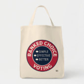 ランク付き選択投票シールと選択肢 トートバッグ (正面)