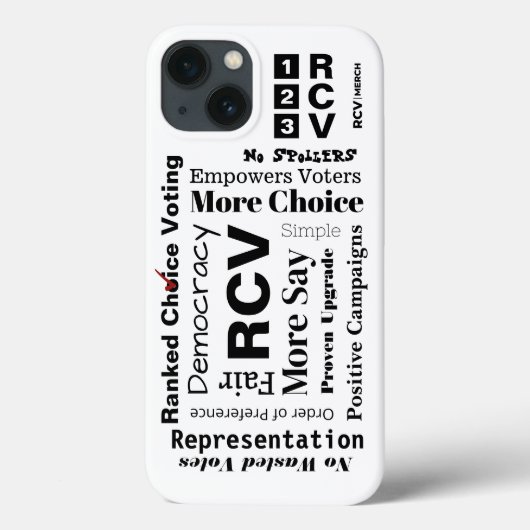 ランク付き選択投票ワードケースメイトがほとんど存在しない Case-Mate iPhoneケース (裏面)