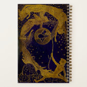 ラングモノグラムのヴァイオレット妖精の本のジャ点々のあるーナル ノートブック (裏面)