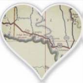 ラングリーテキサス州ヴィンテージの地図 シール (正面)