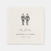 ラングリー氏&ミスター結婚ズ スタンダードカクテルナプキン (正面)