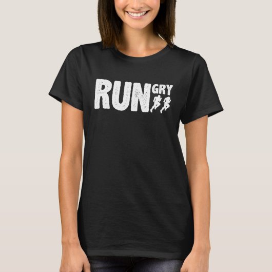 ラングレおもしろいンナースローガンランニングズ Tシャツ (正面)