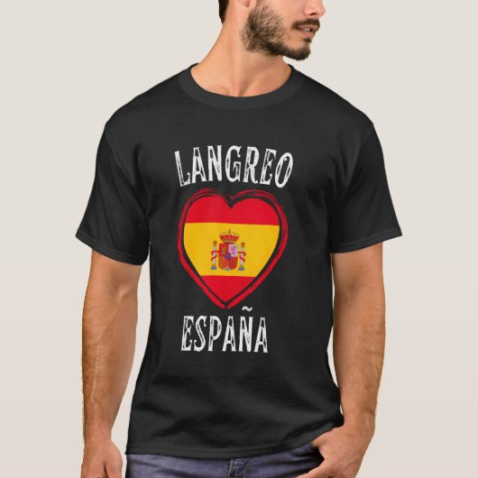 ラングレオのハートスペイン国旗 Tシャツ (正面)