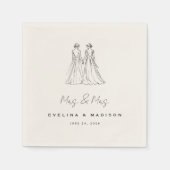 ラングレーのミセス結婚ズ スタンダードカクテルナプキン (正面)