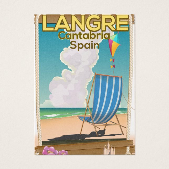 ラングレ カンティアブリア スペイン ビーチポスター (正面)