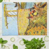 ラングロスブリッジアットアルレスバイビンセント・ヴァンゴッホ キッチンタオル (折り畳み)