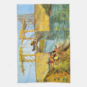 ラングロスブリッジアットアルレスバイビンセント・ヴァンゴッホ キッチンタオル (縦)