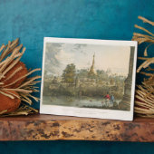 ラングーンから素晴らし見たラゴン塔の眺め フォトプラーク (側面)