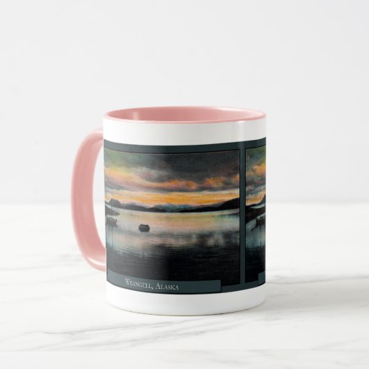 ランゲル湾アラスカ コーヒーマグ マグカップ (正面左)