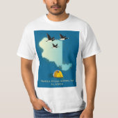 ランゲル・セントイライアス アラスカ地図 Tシャツ (正面)