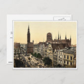 ランゲンマーケット&コートハウス,ダンツィヒ,ウェストプルシ ポストカード (正面/裏面)