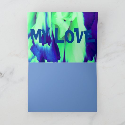 ランゲージライトピンクフランスので永遠に愛する カード (内部)