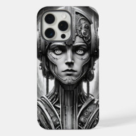 ランゲージ・メトロポリスへのオマージュ。レトロフューチャーな女性 - iPhone 15 PRO MAXケース