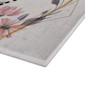 ランゴリフローラアートピンクアンドグレーマンダラデザイン カッティングボード (角)