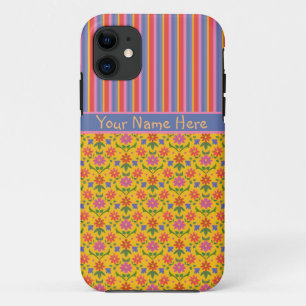ランゴリ花ストライプ咲きiPhone 5/5s Xtreme Case iPhone 11 ケース