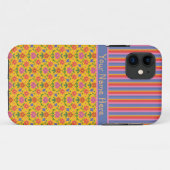 ランゴリ花ストライプ咲きiPhone 5/5s Xtreme Case Case-Mate iPhoneケース (裏面(横))