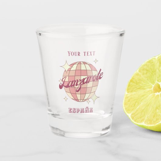 ランサローテスペインエスパーニャレトロヴィンテージ ショットグラス (正面)